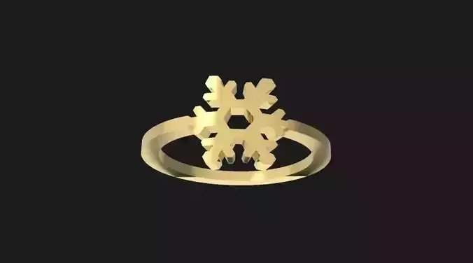 Snowflake Gold Ring