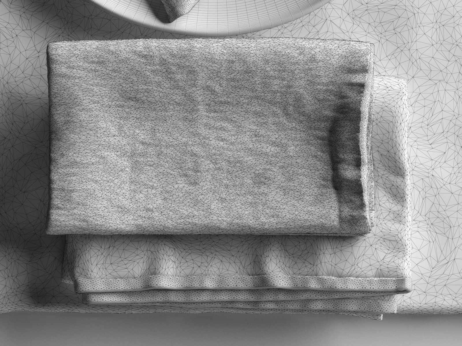 Napkins with Tableware 3D model_4