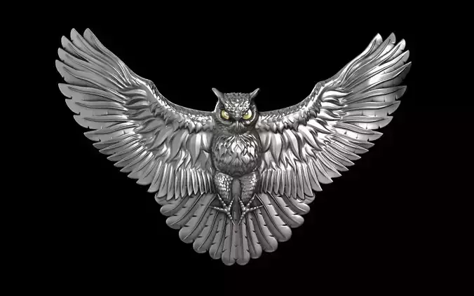 Owl attacks 3D print model