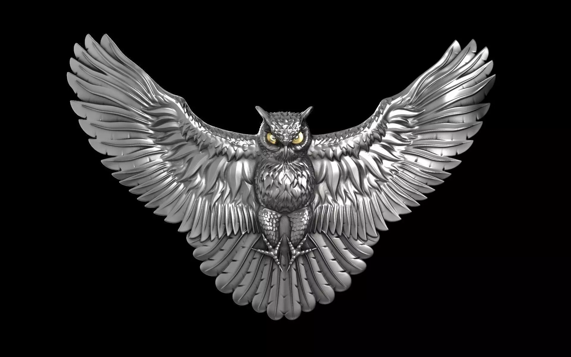 Owl attacks 3D print model_0