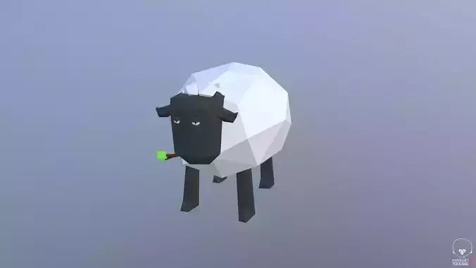 Low-poly cartoon sheep