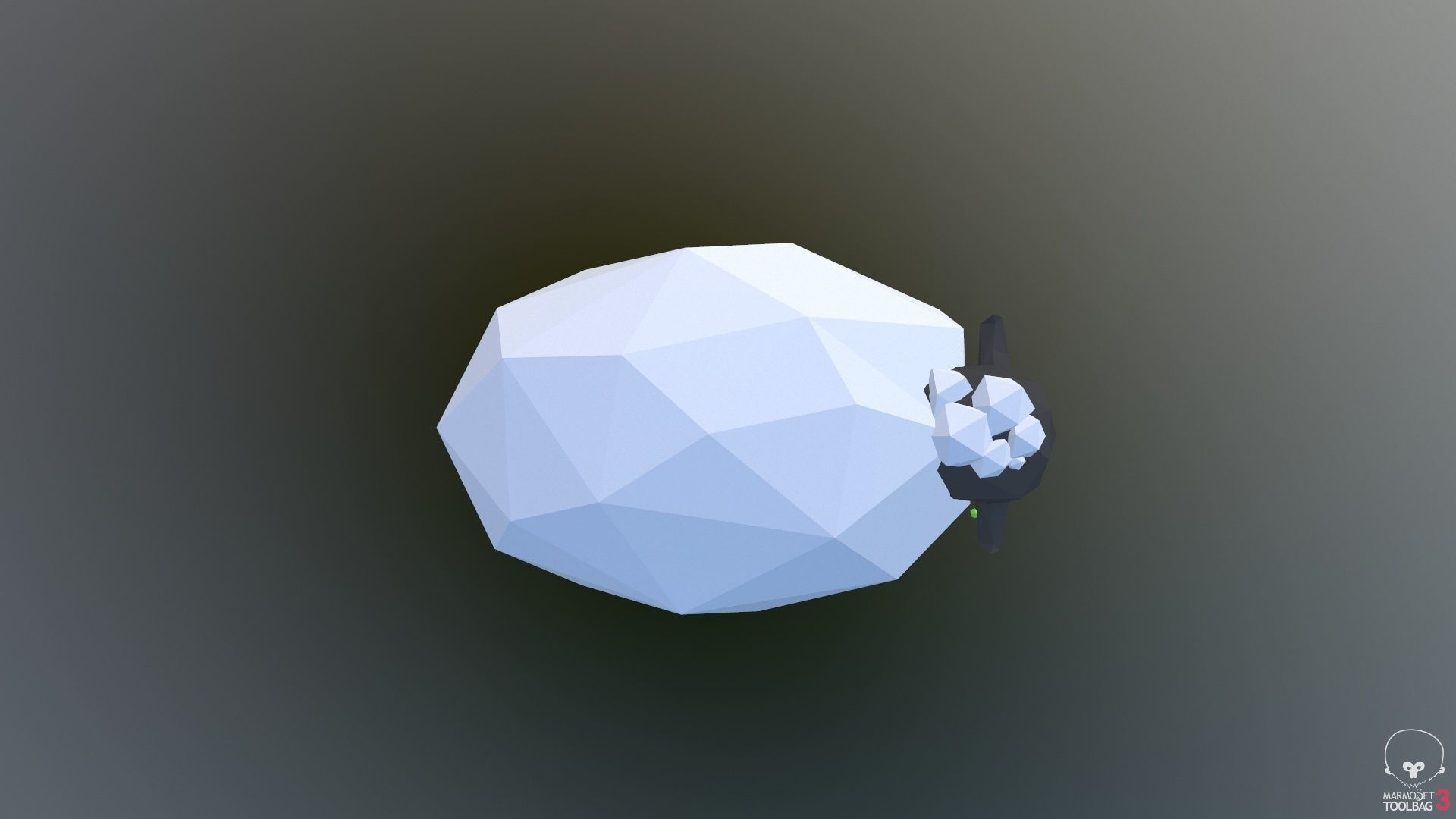Low-poly cartoon sheep Free low-poly 3D model_2