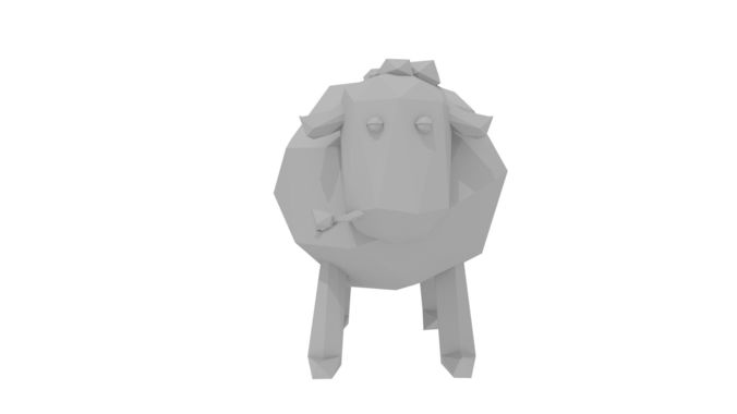 3D printable low-poly sheep Free 3D print model