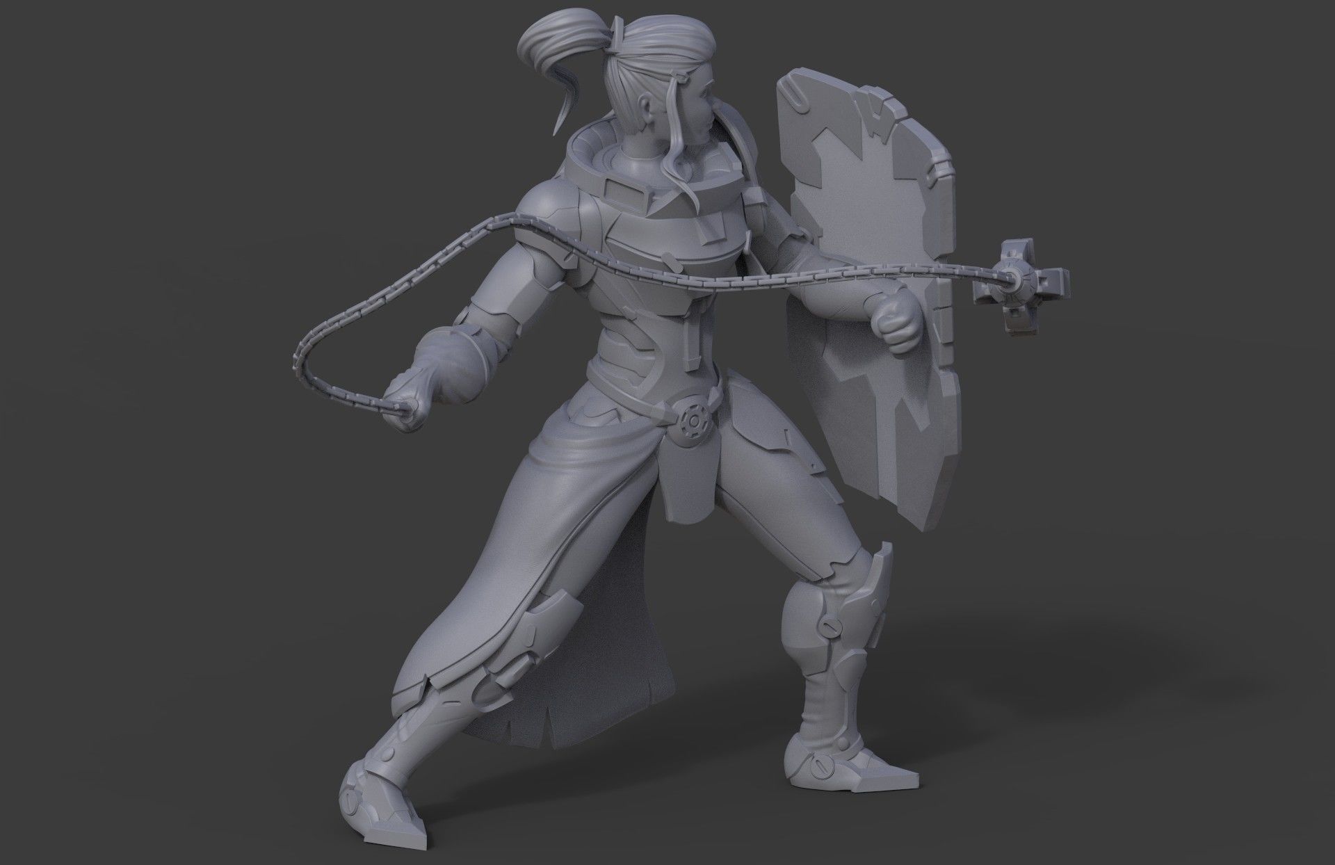 Brigitte - Overwatch Fanart Miniature 3D print model_1