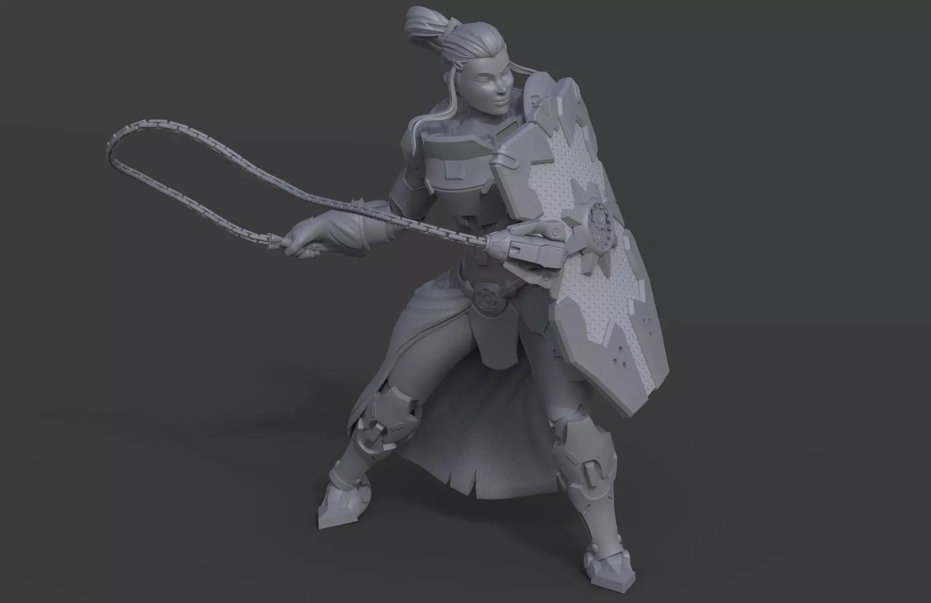 Brigitte - Overwatch Fanart Miniature 3D print model_0