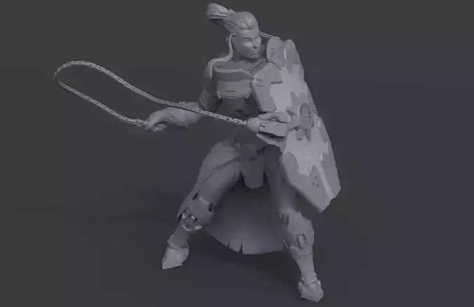 Brigitte - Overwatch Fanart Miniature 3D print model