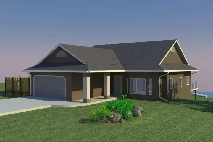 Home with Walkout Basement 3D model_0