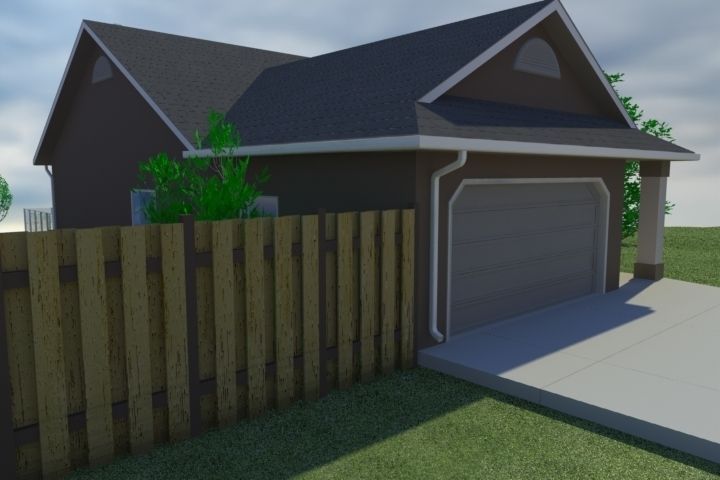 Home with Walkout Basement 3D model_2