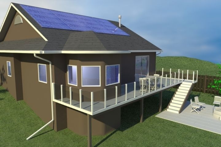 Home with Walkout Basement 3D model_1