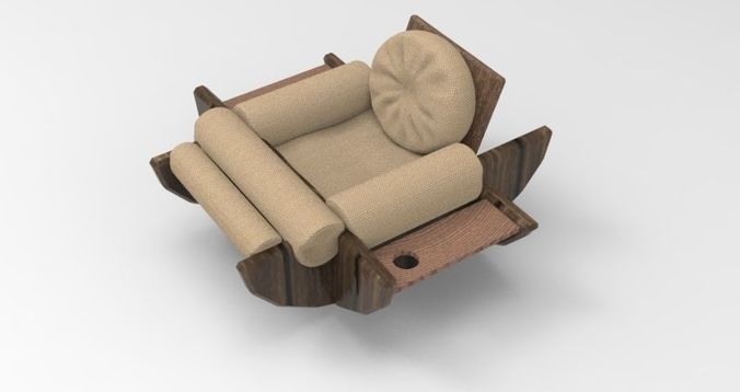 Sofa Modern and Comfortable  Low-poly 3D model