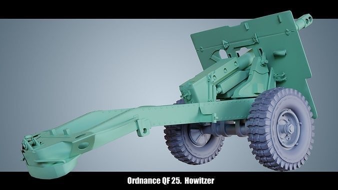 Ordnance QF 25 Howitzer 3D model