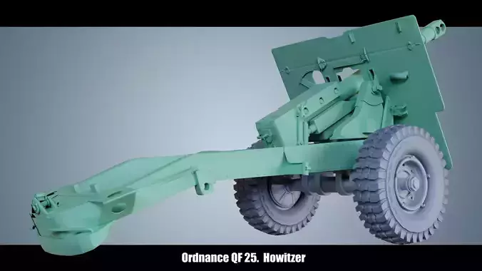 Ordnance QF 25 Howitzer 3D model