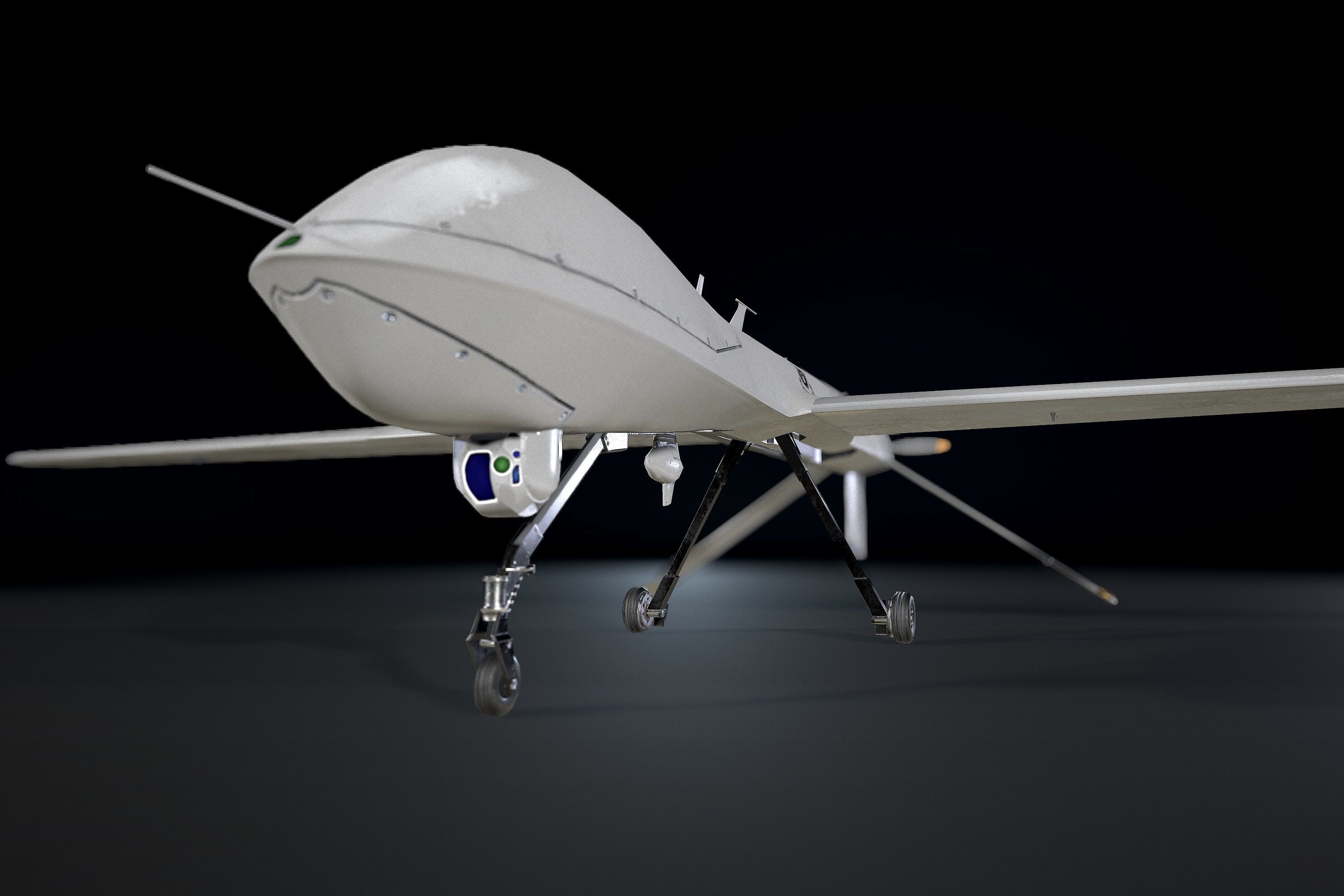 PREDATOR MQ-1A Low-poly 3D model_3