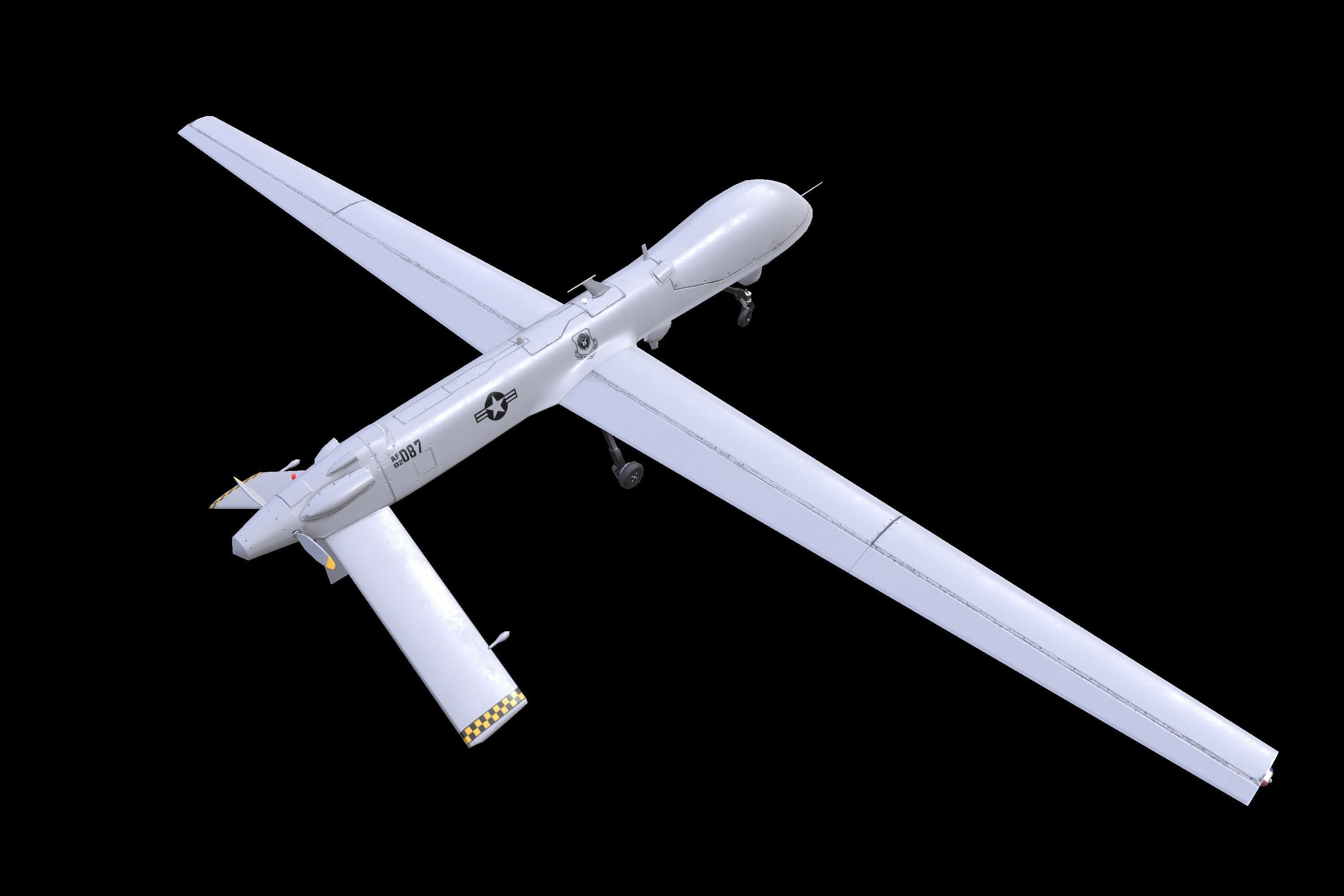 PREDATOR MQ-1A Low-poly 3D model_6