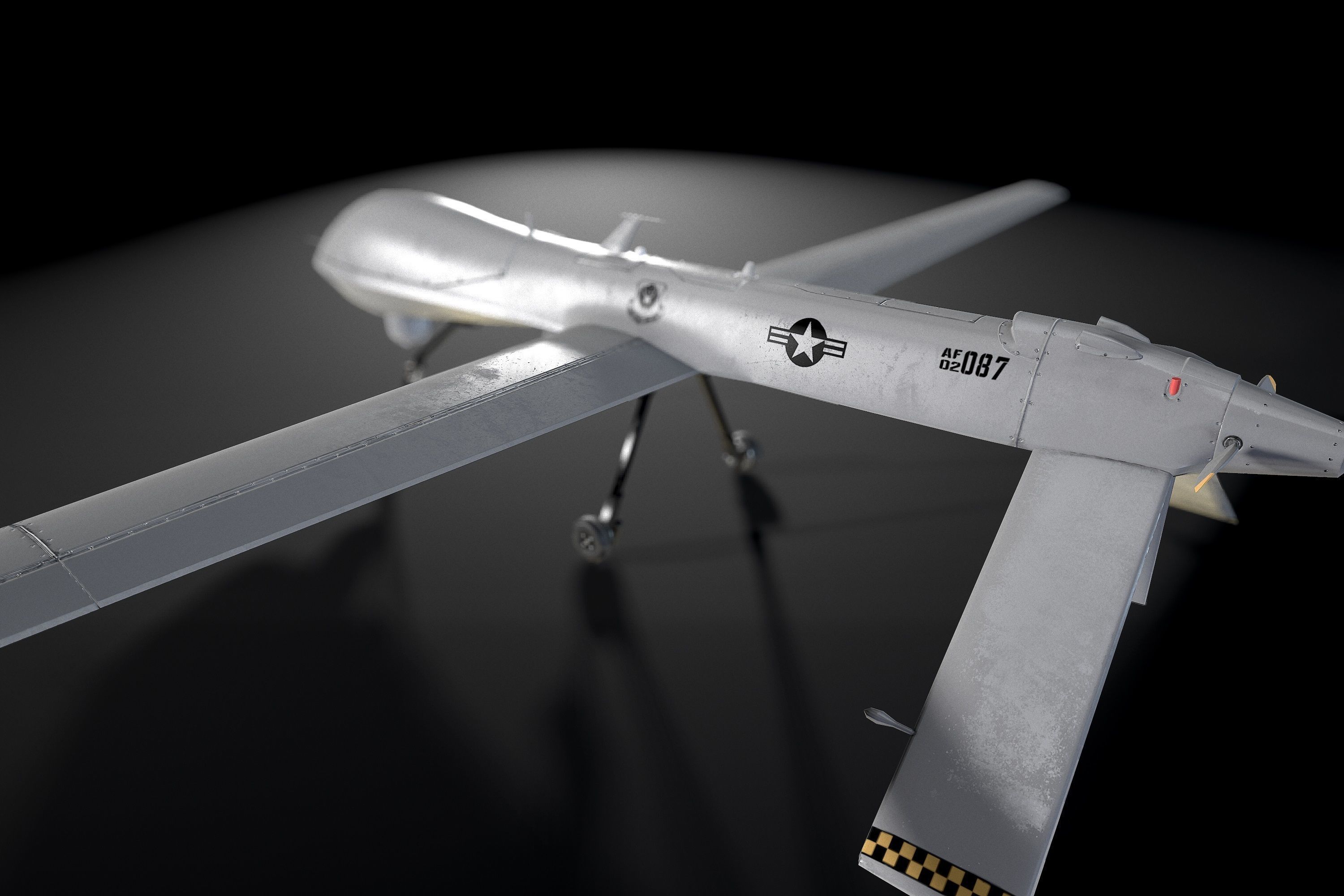 PREDATOR MQ-1A Low-poly 3D model_2