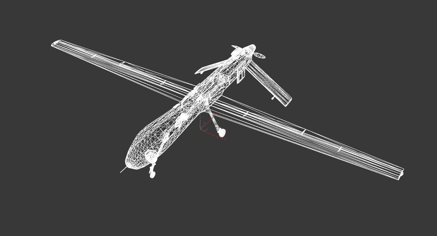 PREDATOR MQ-1A Low-poly 3D model_12