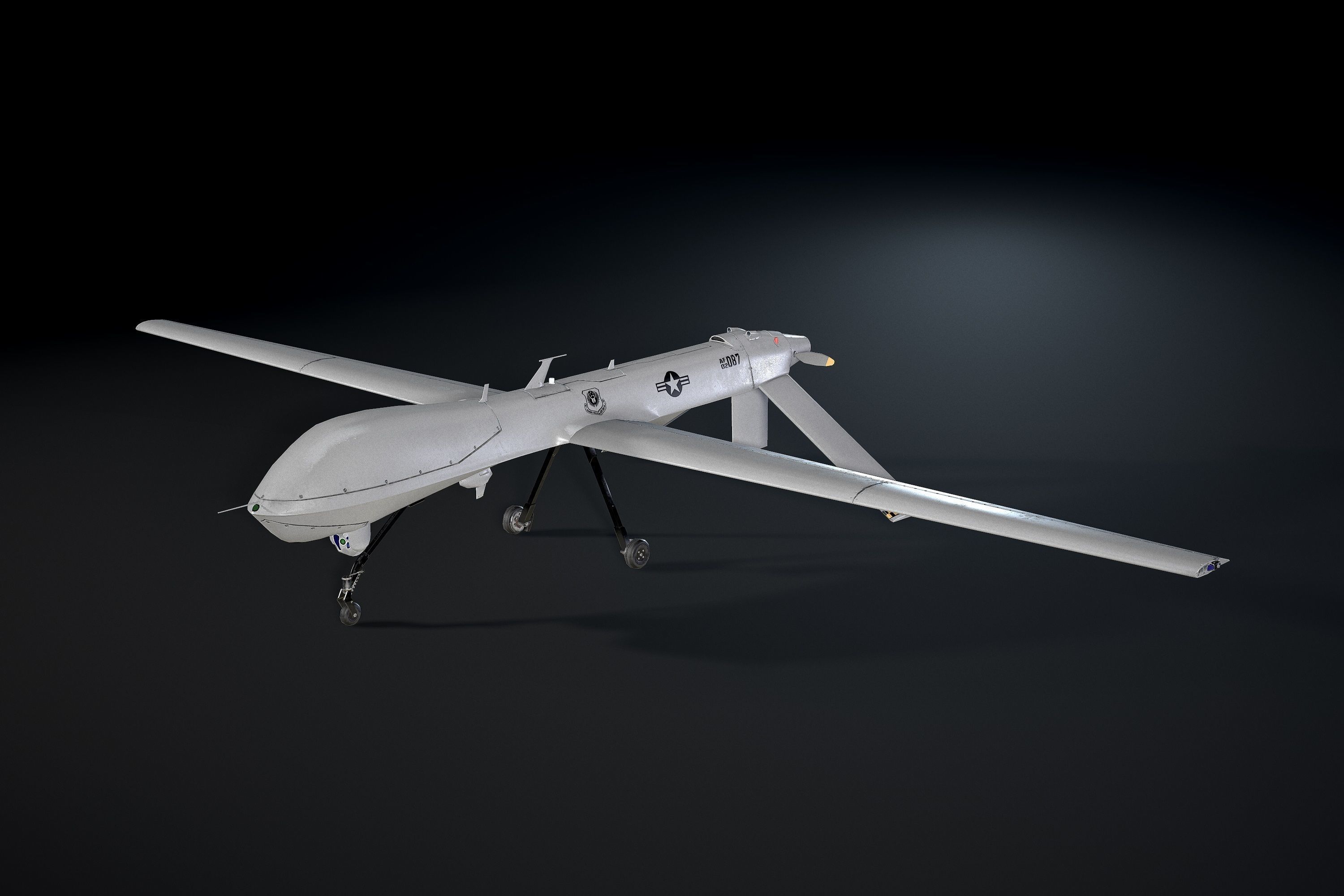 PREDATOR MQ-1A Low-poly 3D model_5