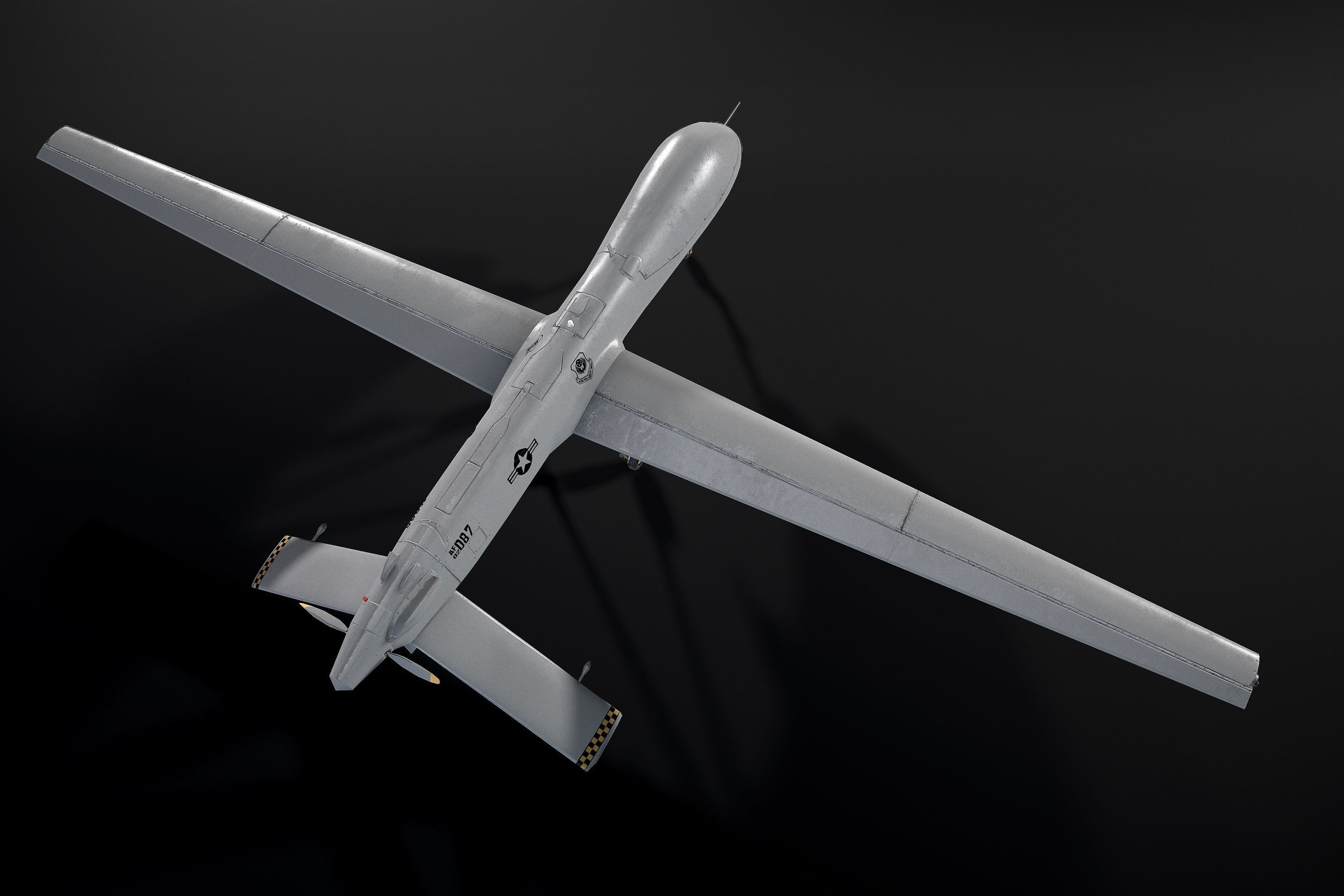PREDATOR MQ-1A Low-poly 3D model_8