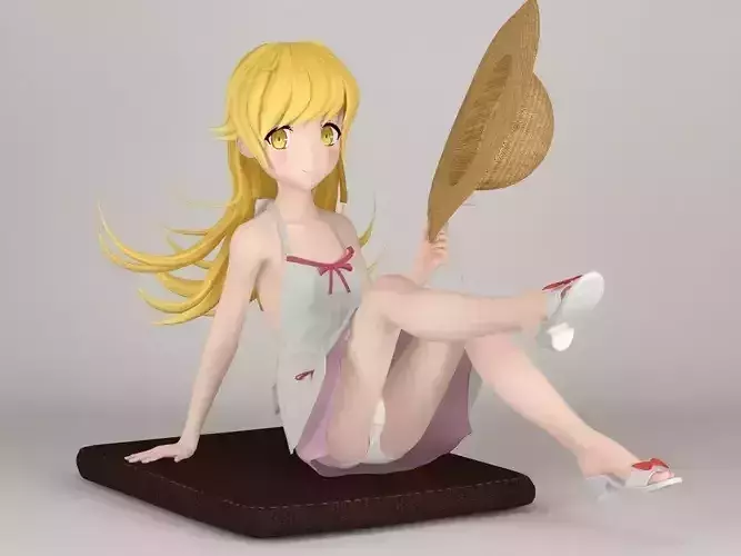 Shinobu Oshino anime girl pose 02