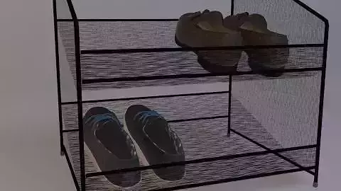 Shoe-Rack Metal Free 3D model