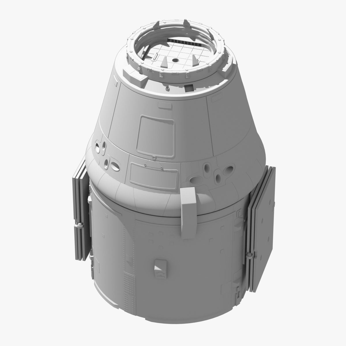 SpaceX Falcon 9 and Dragon Cargo Capsule 3D model_34