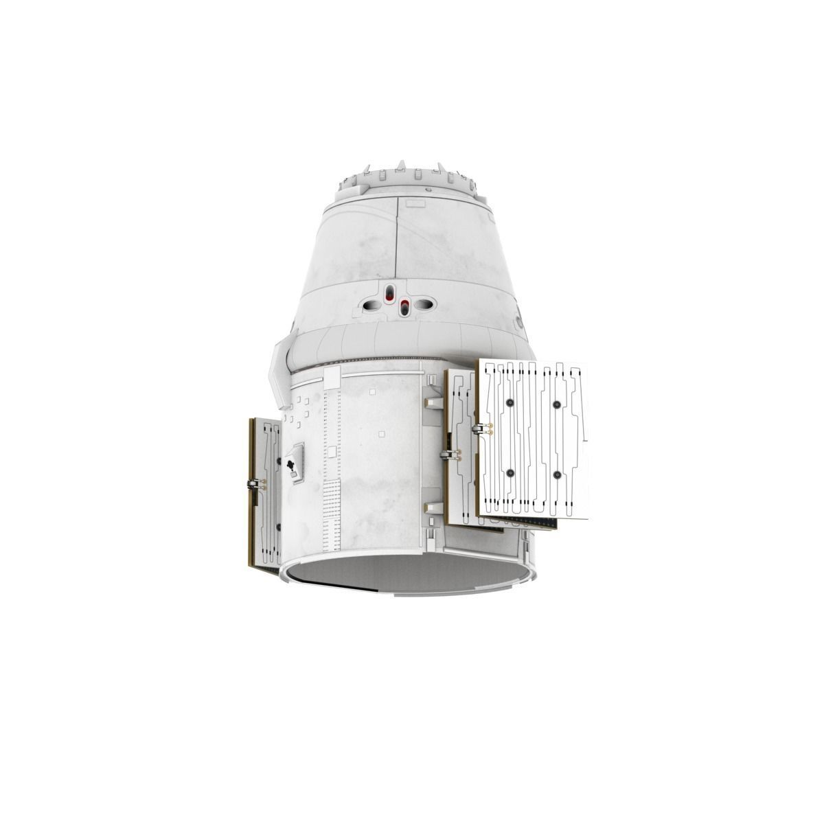 SpaceX Falcon 9 and Dragon Cargo Capsule 3D model_20
