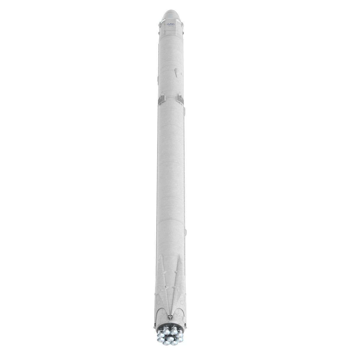 SpaceX Falcon 9 and Dragon Cargo Capsule 3D model_9