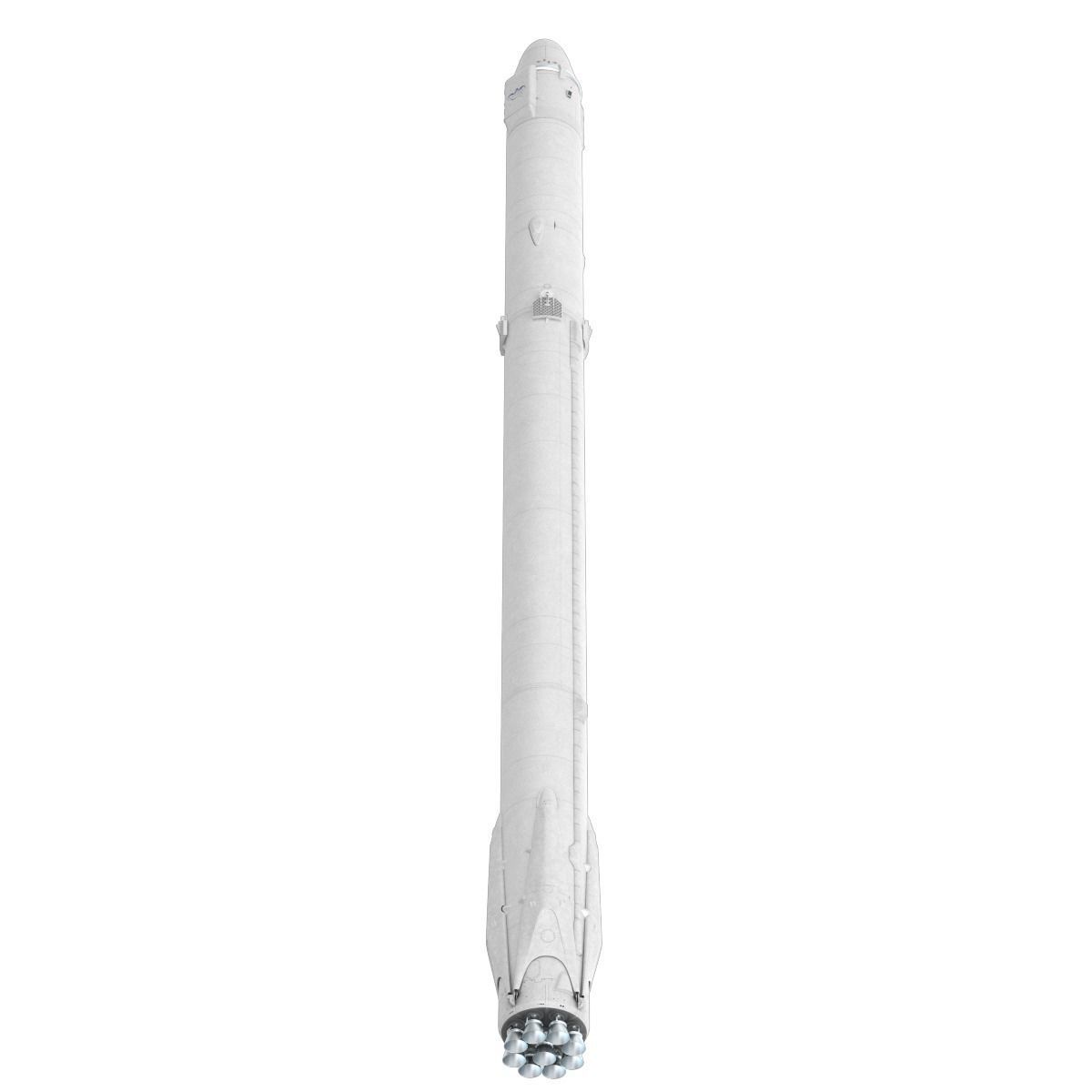 SpaceX Falcon 9 and Dragon Cargo Capsule 3D model_6