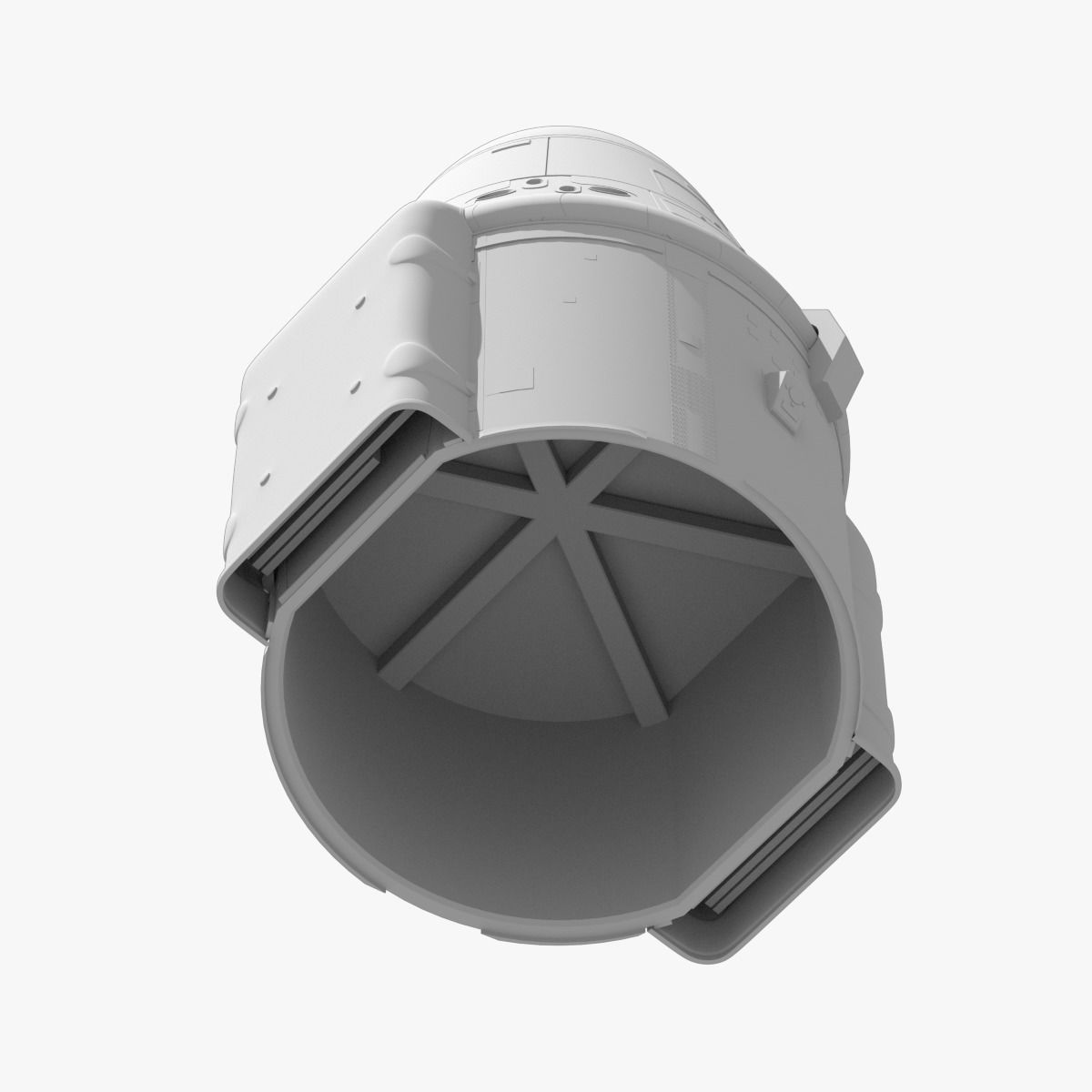 SpaceX Falcon 9 and Dragon Cargo Capsule 3D model_32