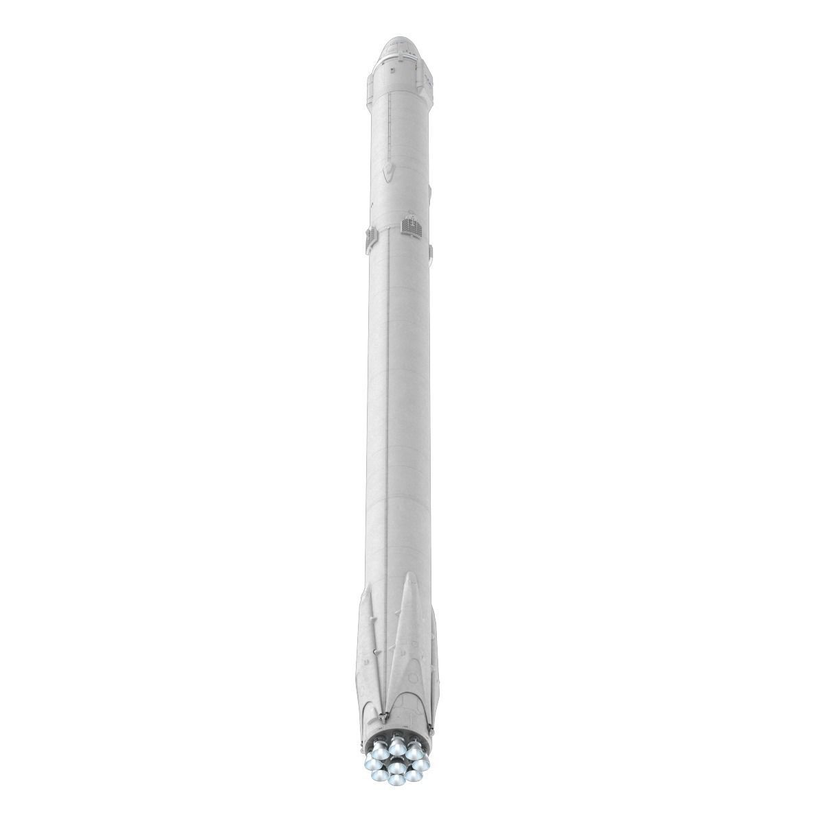 SpaceX Falcon 9 and Dragon Cargo Capsule 3D model_10