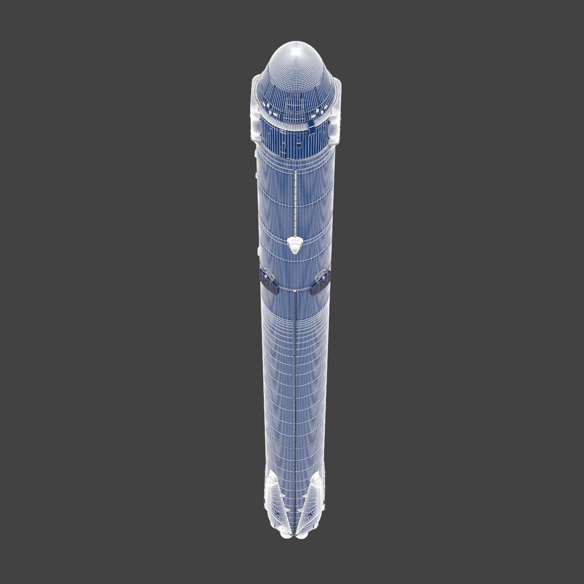 SpaceX Falcon 9 and Dragon Cargo Capsule 3D model_39