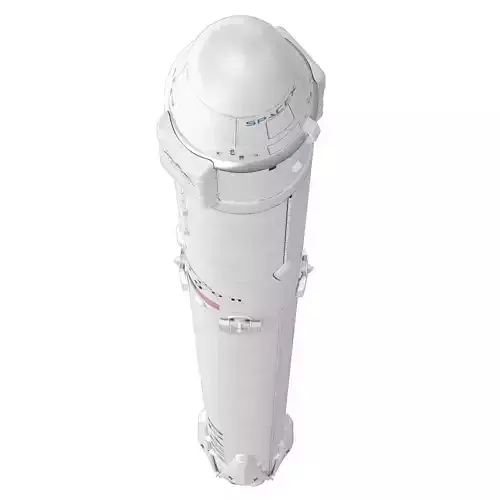 SpaceX Falcon 9 and Dragon Cargo Capsule 3D model