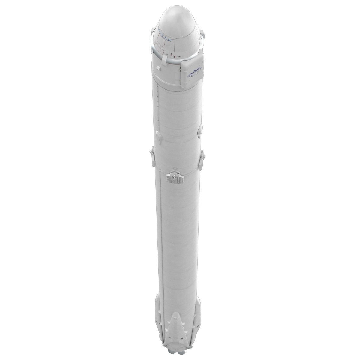SpaceX Falcon 9 and Dragon Cargo Capsule 3D model_7