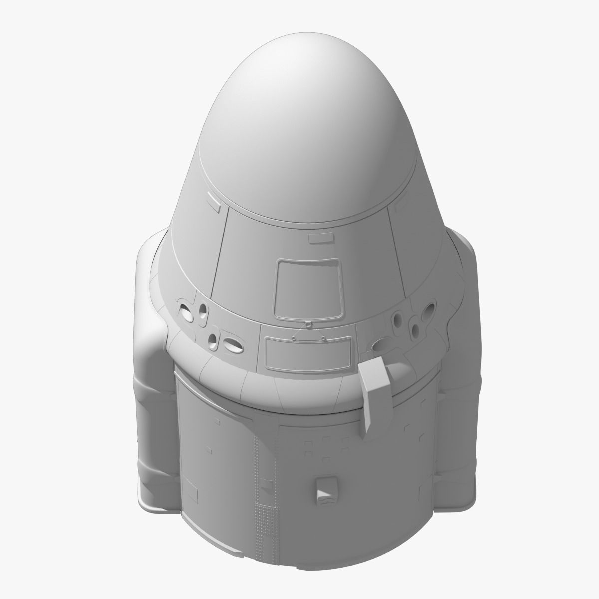 SpaceX Falcon 9 and Dragon Cargo Capsule 3D model_31