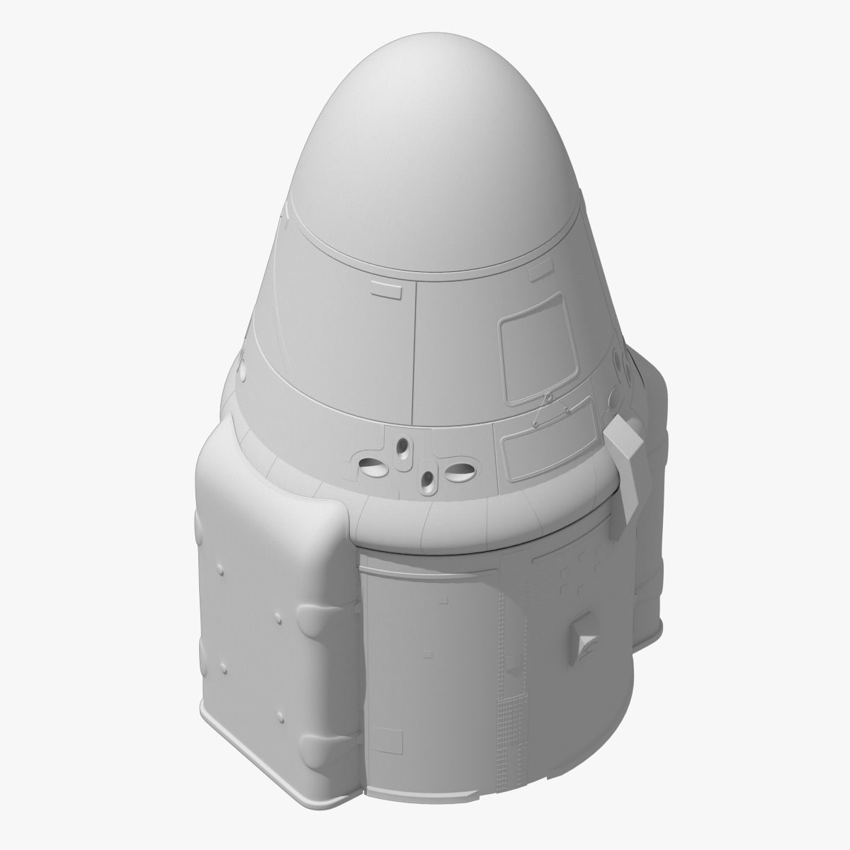 SpaceX Falcon 9 and Dragon Cargo Capsule 3D model_35