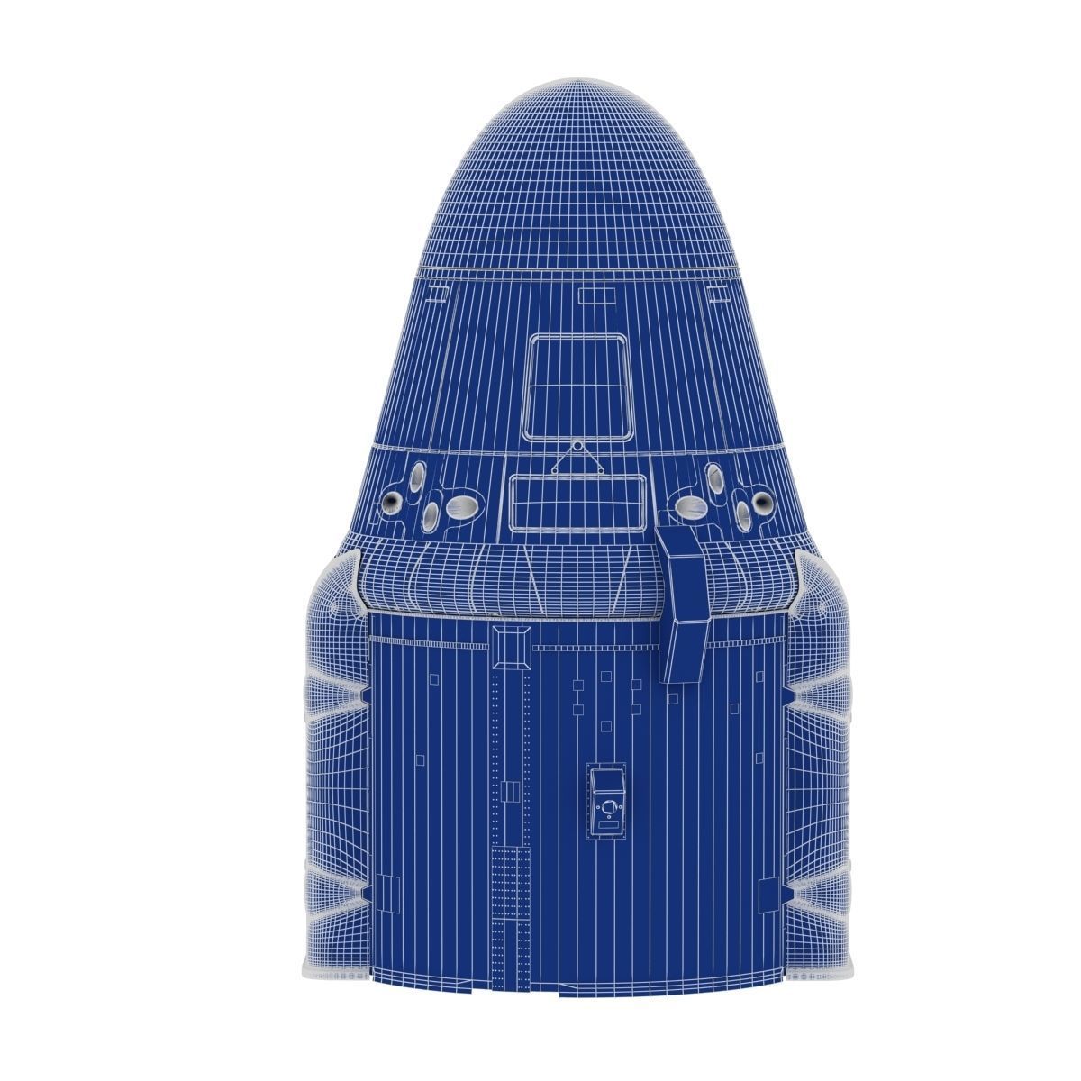 SpaceX Falcon 9 and Dragon Cargo Capsule 3D model_43