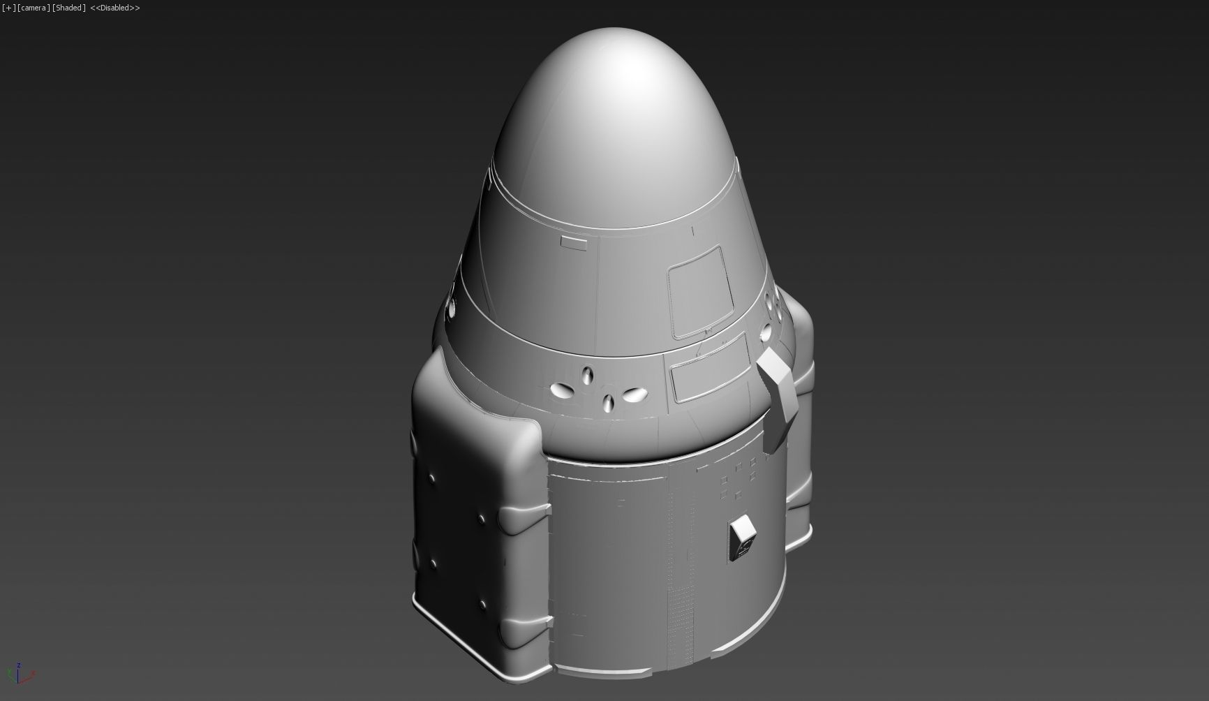 SpaceX Falcon 9 and Dragon Cargo Capsule 3D model_29