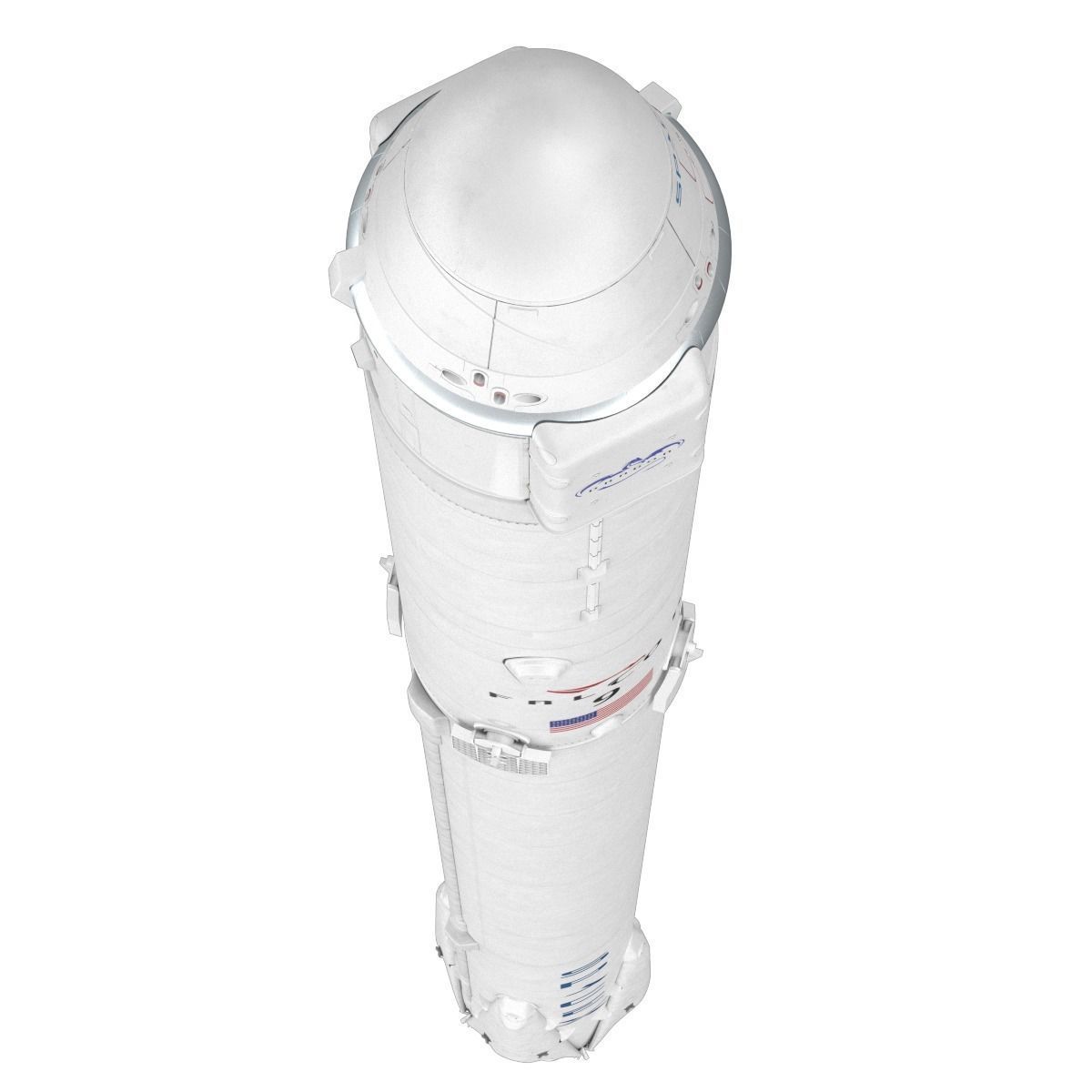 SpaceX Falcon 9 and Dragon Cargo Capsule 3D model_14