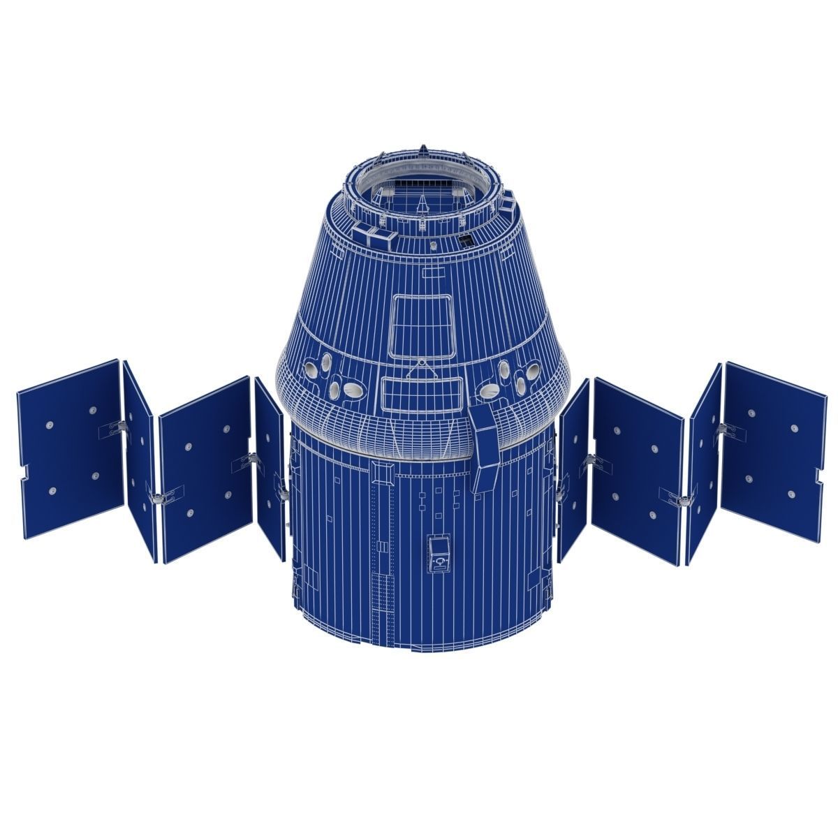 SpaceX Falcon 9 and Dragon Cargo Capsule 3D model_40