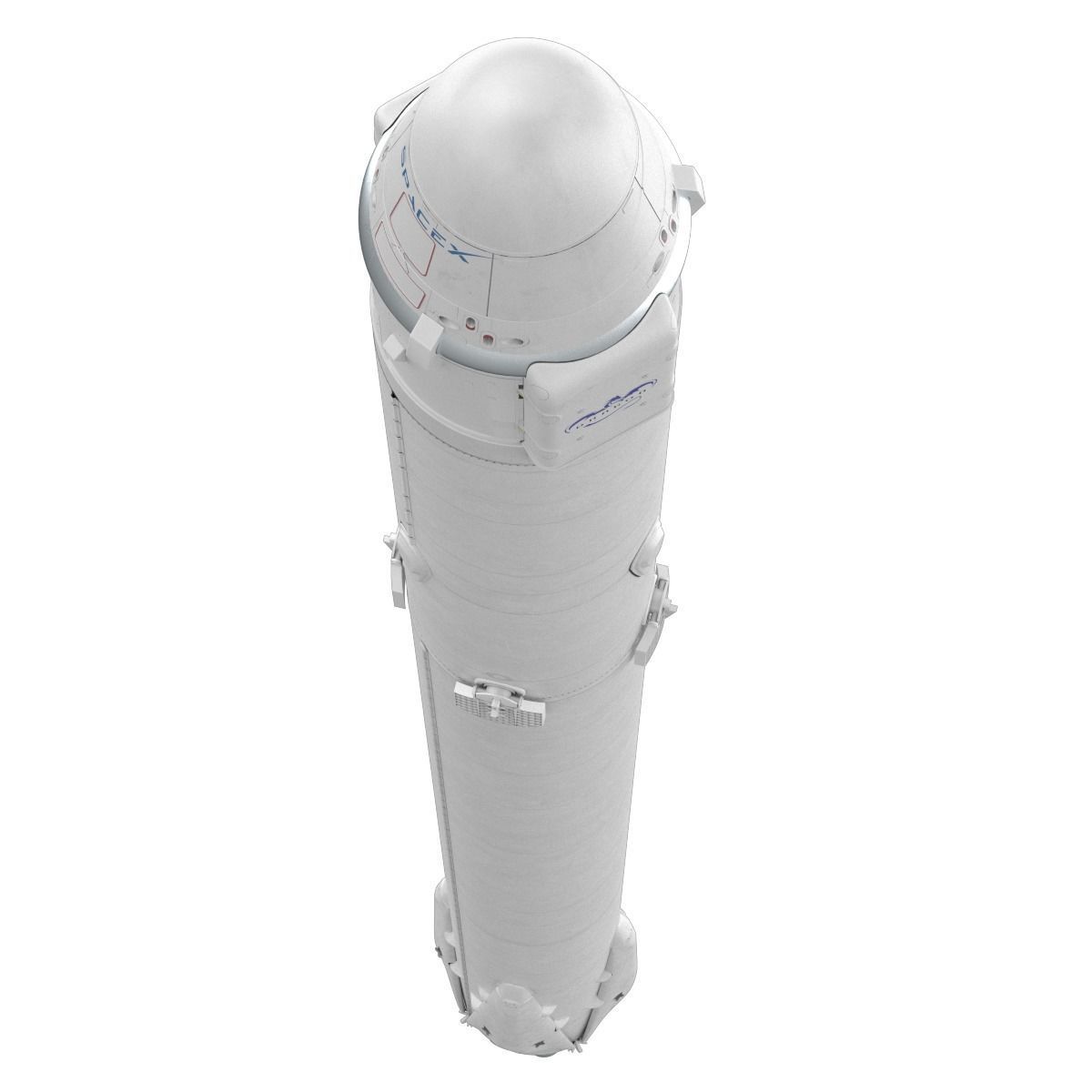 SpaceX Falcon 9 and Dragon Cargo Capsule 3D model_16
