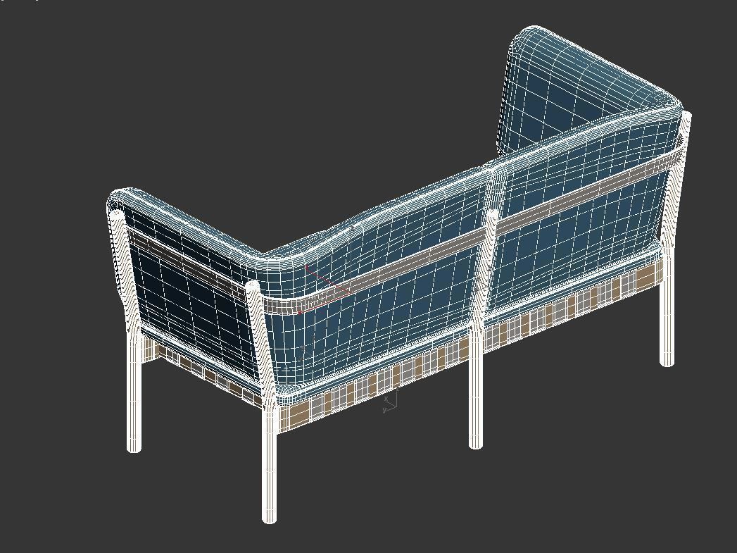 Dowel Two Seater 3D model_9