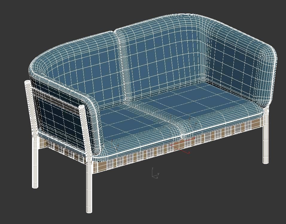 Dowel Two Seater 3D model_11
