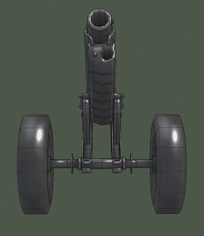 Howitzer M116 Low-poly 3D model_3