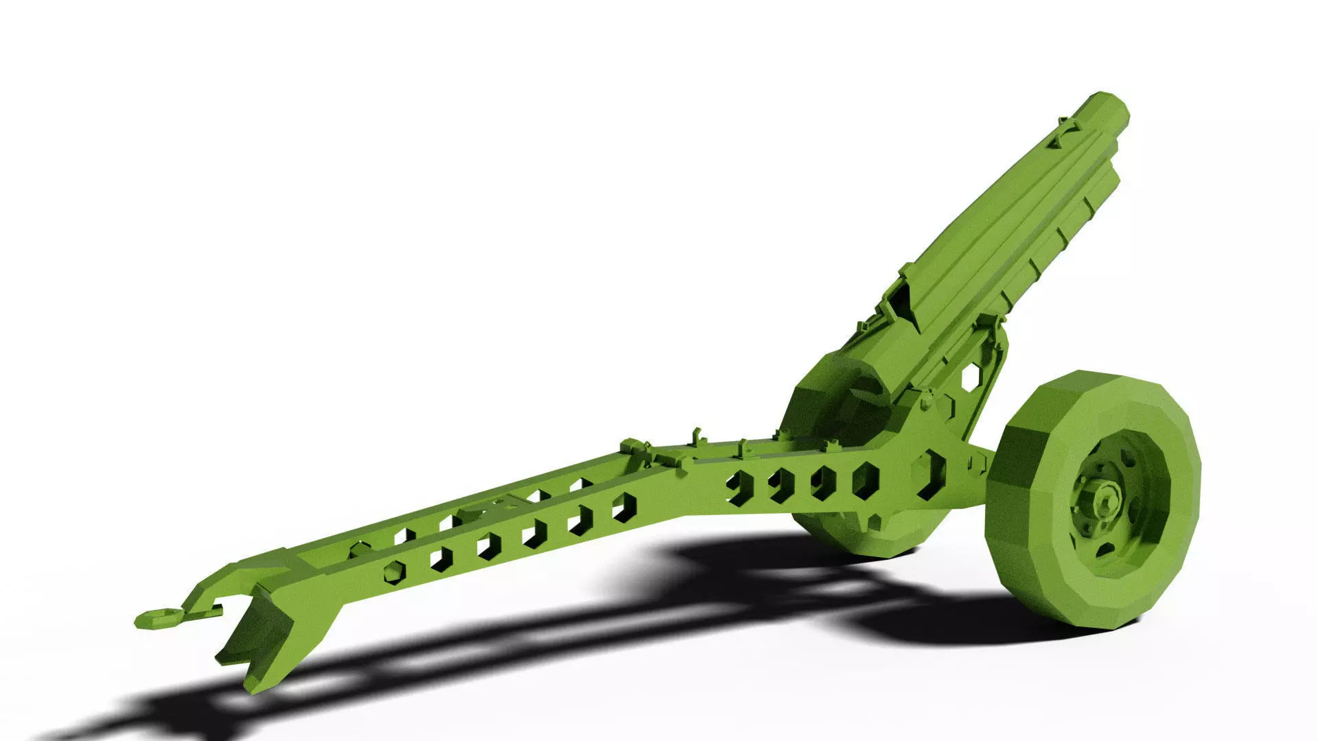 Howitzer M116 Low-poly 3D model_0