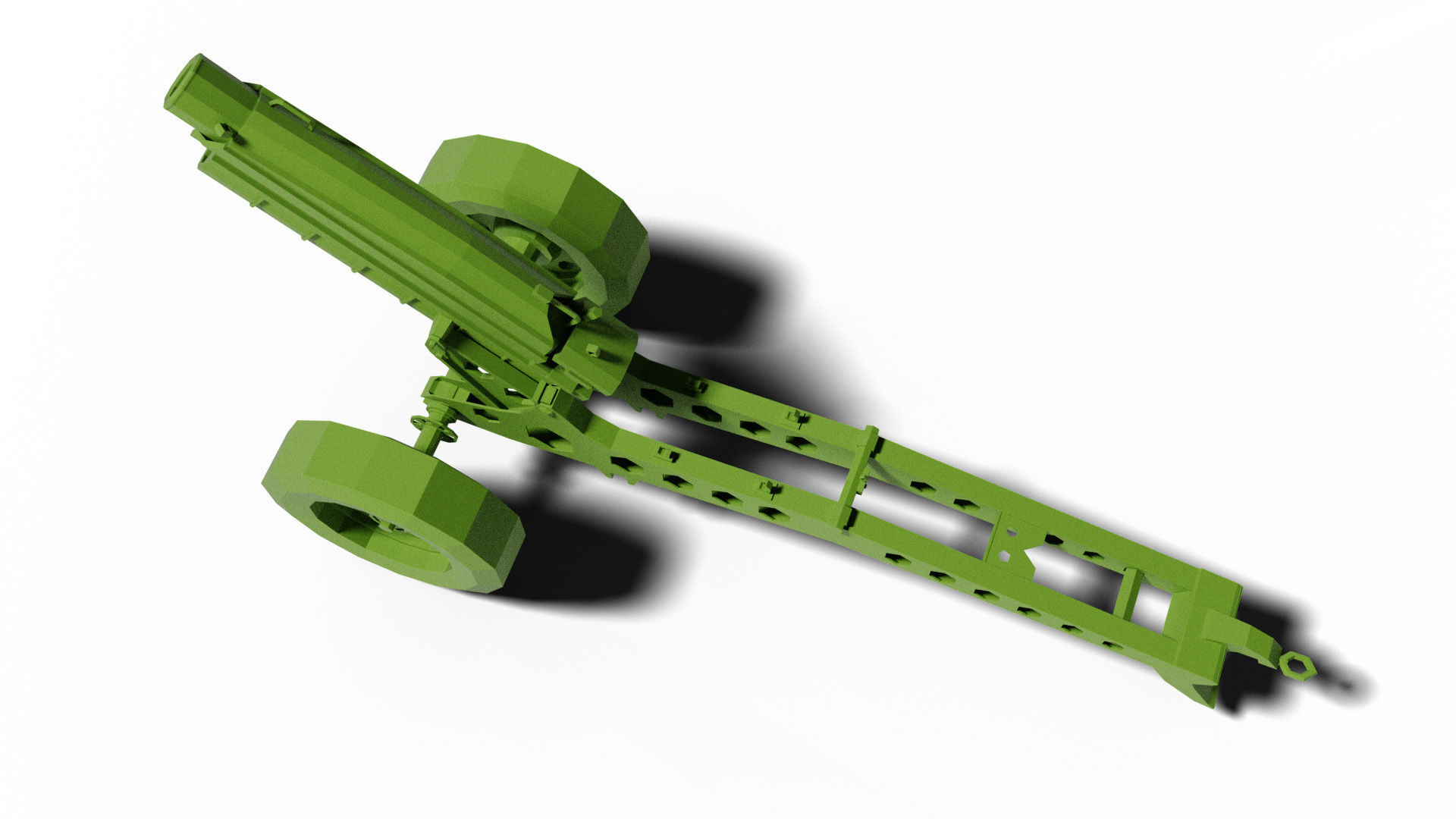 Howitzer M116 Low-poly 3D model_4