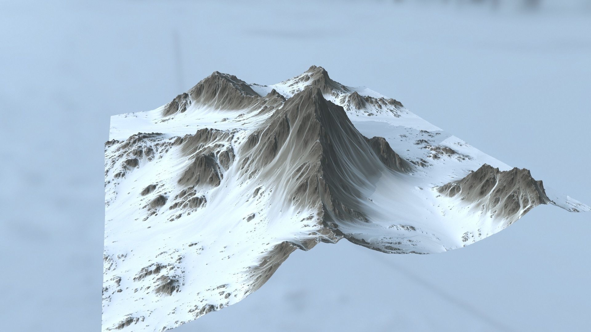 Snow  Mountain Low-poly 3D model_15