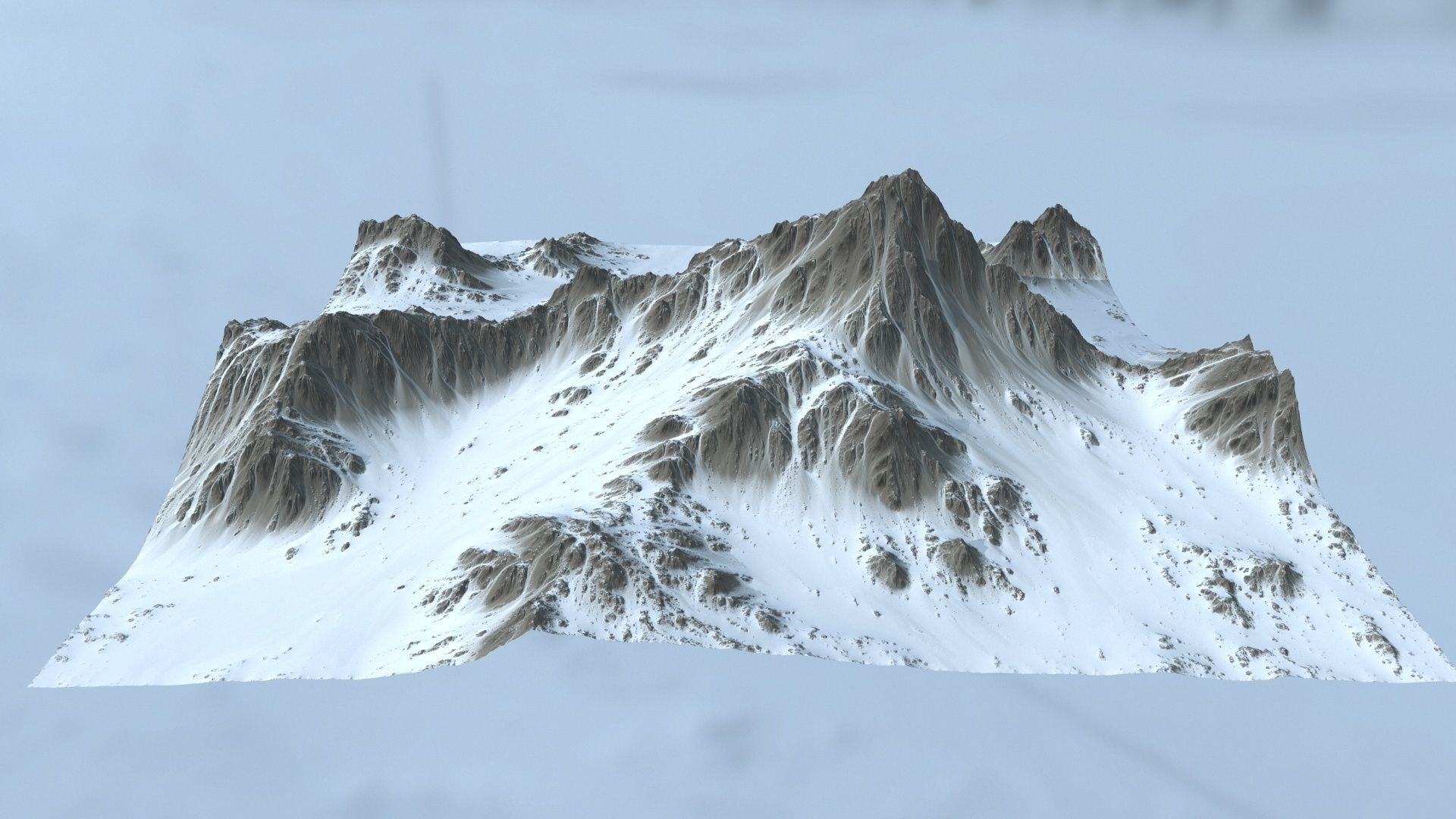 Snow  Mountain Low-poly 3D model_8