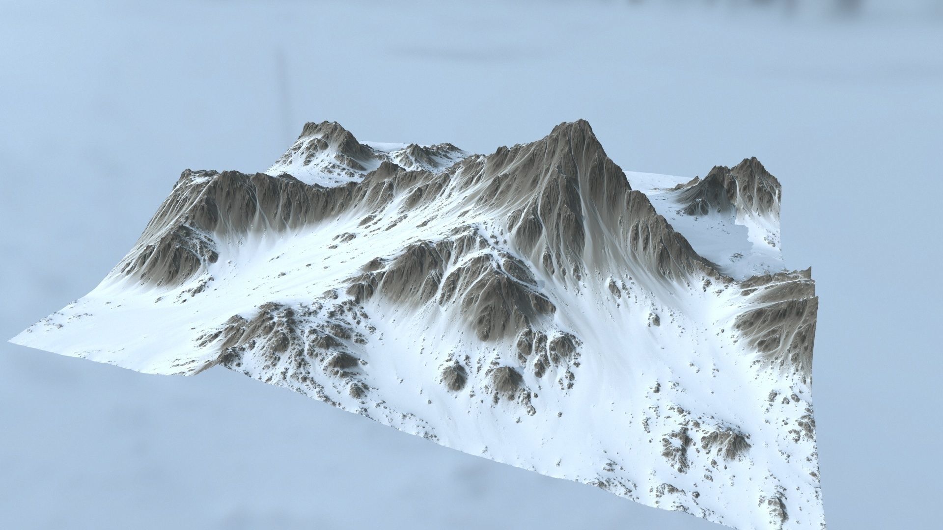 Snow  Mountain Low-poly 3D model_16