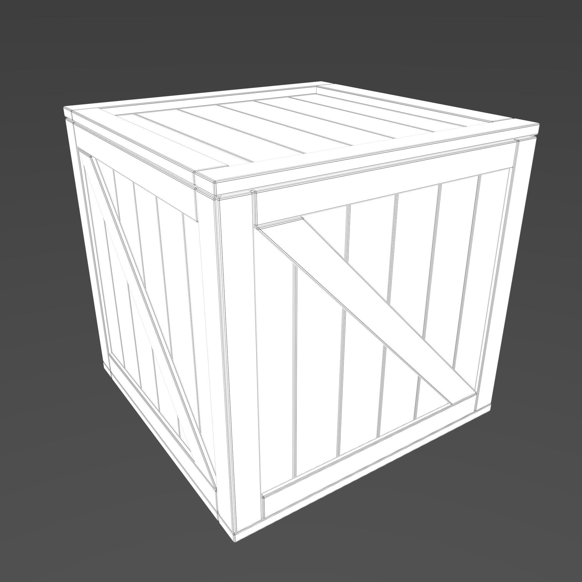 Crates Pack Low-poly 3D model_3