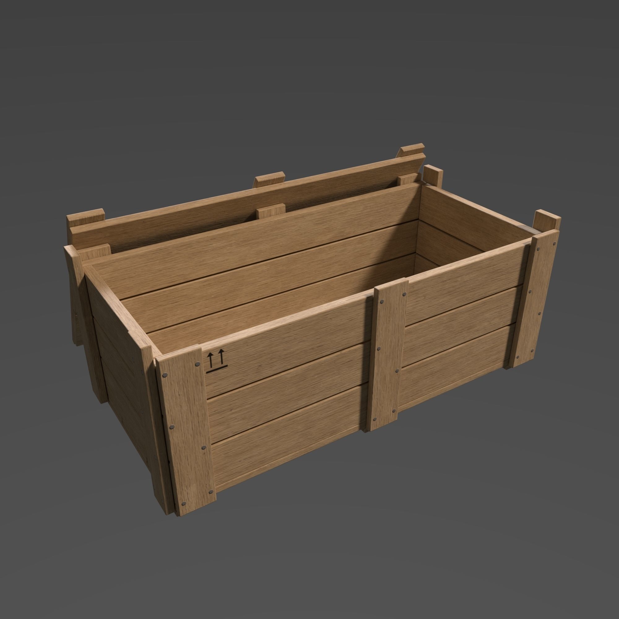 Crates Pack Low-poly 3D model_10